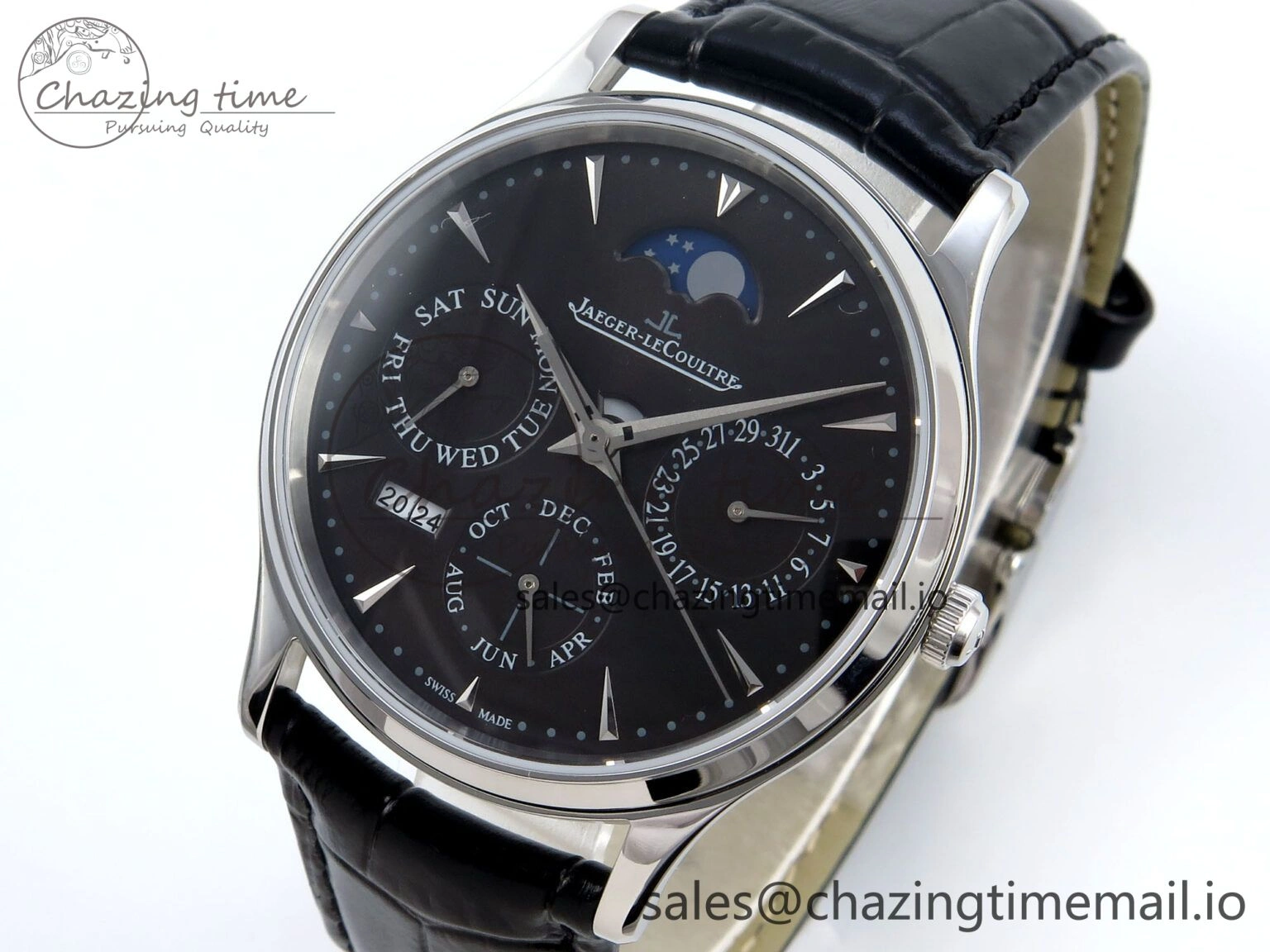 Seasonal Master Ultra Thin Pert SS VRF 1:1 Best Edition Black Dial on Brown Leather Strap MY9015 Mod 7401