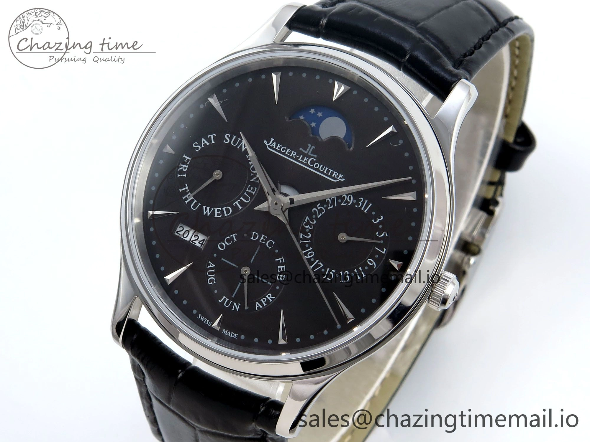 Seasonal Master Ultra Thin Pert SS VRF 1:1 Best Edition Black Dial on Brown Leather Strap MY9015 Mod 7401