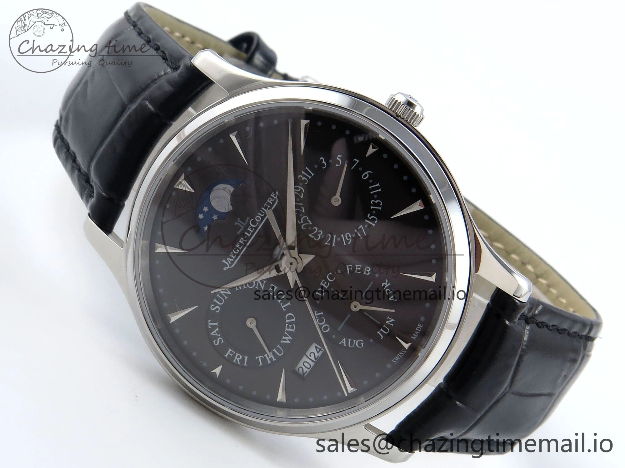 Seasonal Master Ultra Thin Pert SS VRF 1:1 Best Edition Black Dial on Brown Leather Strap MY9015 Mod 7401