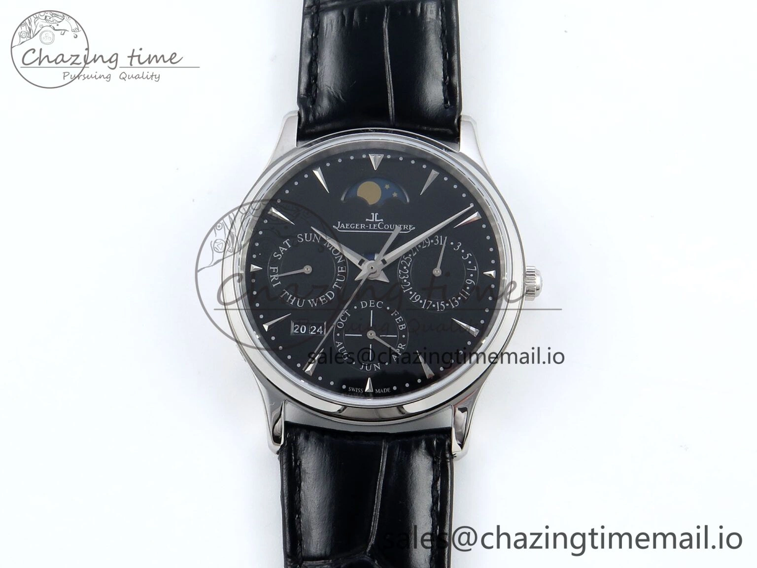 Master Ultra Thin Pert SS VRF 1:1 Best Edition Gray Dial on Brown Leather Strap MY9015 Mod Timeless 7403