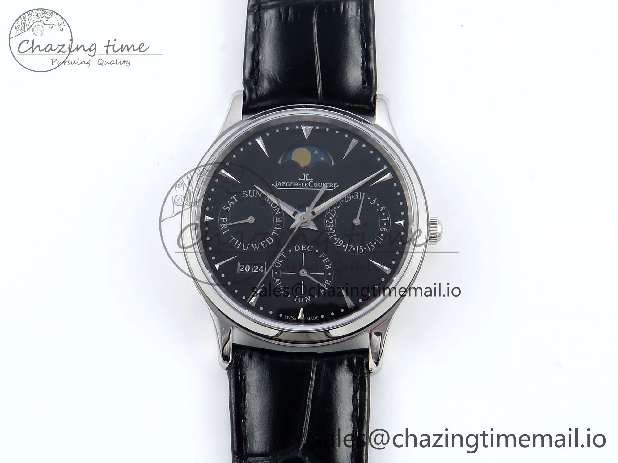 Master Ultra Thin Pert SS VRF 1:1 Best Edition Gray Dial on Brown Leather Strap MY9015 Mod Timeless 7403