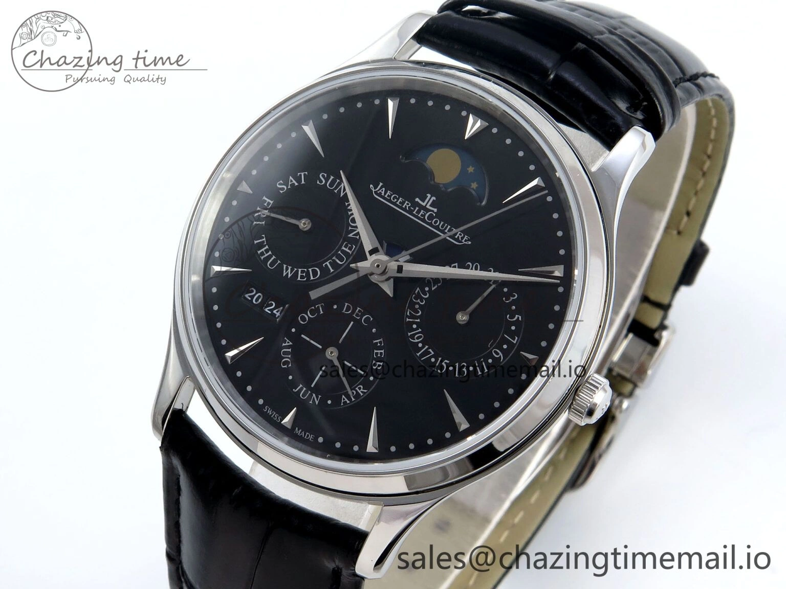 Master Ultra Thin Pert SS VRF 1:1 Best Edition Gray Dial on Brown Leather Strap MY9015 Mod Timeless 7403