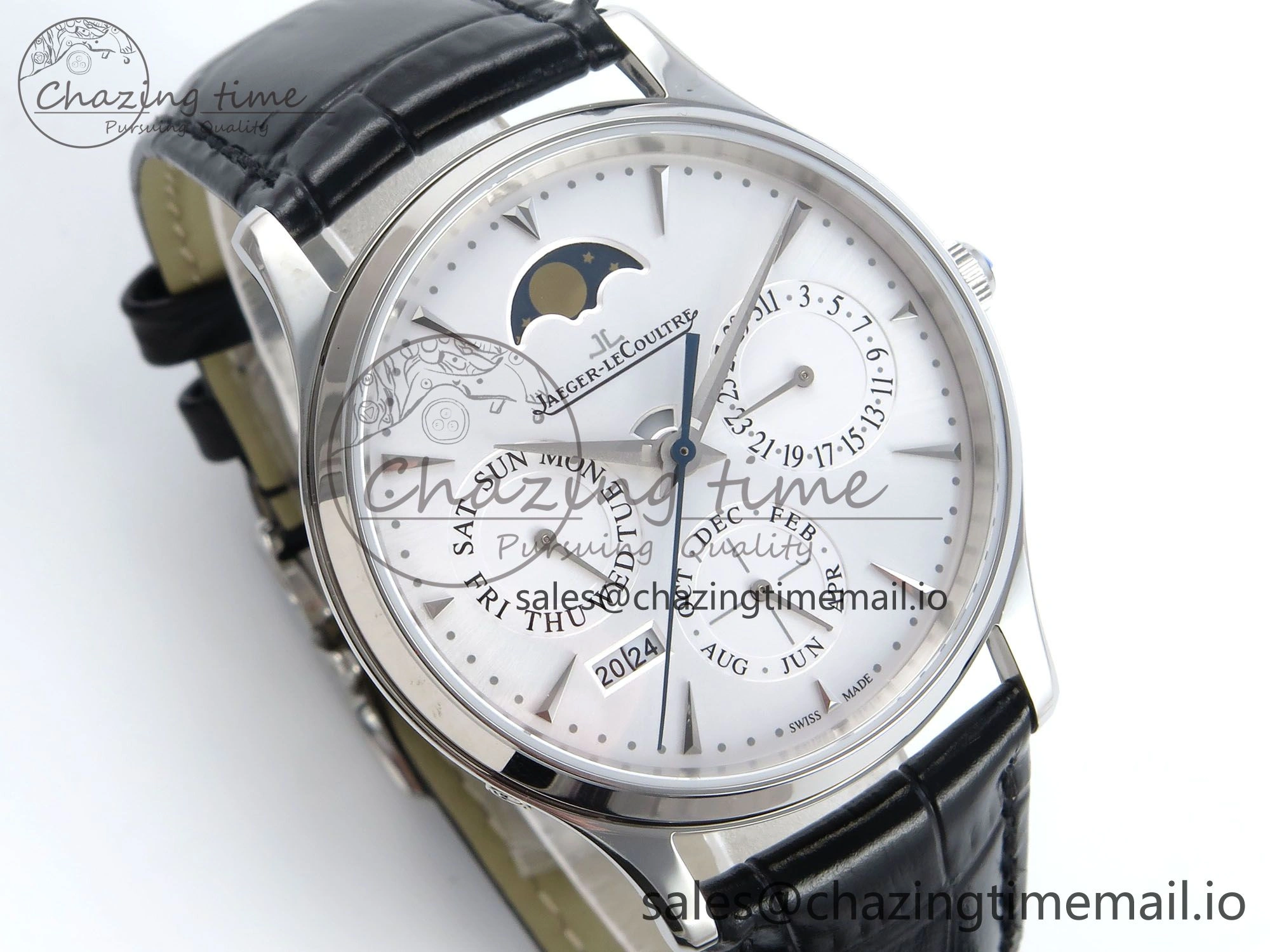 Master Ultra Thin Pert SS VRF 1:1 Best Edition White Dial on Brown Leather Strap MY9015 Mod Youthful 7402