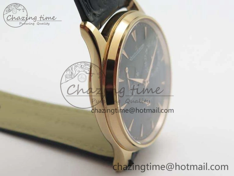 Master Ultra Thin Reserve de Marche RG 3AF Best Edition Black Dial On Black Leather Strap A Stylish 7483