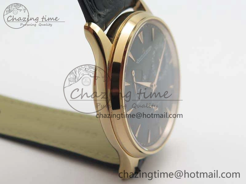 Master Ultra Thin Reserve de Marche RG 3AF Best Edition Black Dial On Black Leather Strap A Stylish 7483
