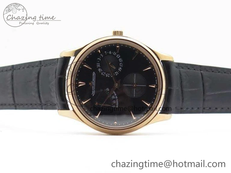 Master Ultra Thin Reserve de Marche RG 3AF Best Edition Black Dial On Black Leather Strap A Stylish 7483