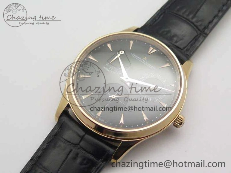 Master Ultra Thin Reserve de Marche RG 3AF Best Edition Black Dial On Black Leather Strap A Stylish 7483