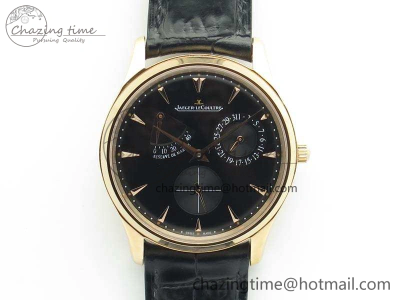 Master Ultra Thin Reserve de Marche RG 3AF Best Edition Black Dial On Black Leather Strap A Stylish 7483
