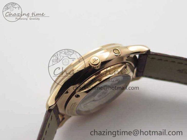 Fashionable Master Ultra Thin Reserve de Marche RG 3AF Best Edition Gold Dial On Croc Leather Strap A 7489