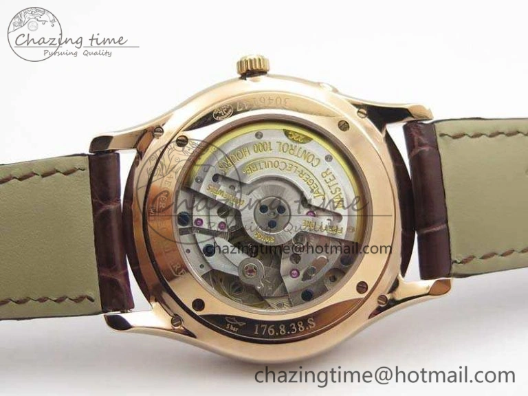 Fashionable Master Ultra Thin Reserve de Marche RG 3AF Best Edition Gold Dial On Croc Leather Strap A 7489