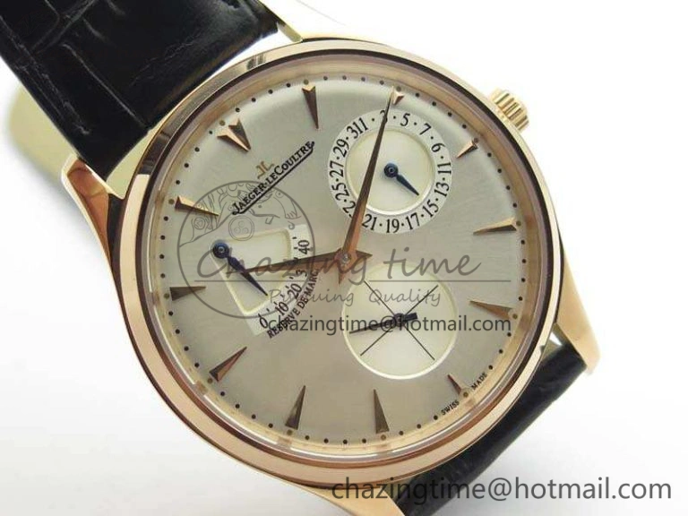 AllSeason Master Ultra Thin Reserve de Marche RG 3AF Best Edition Silver Dial On Black Leather Strap A 7500