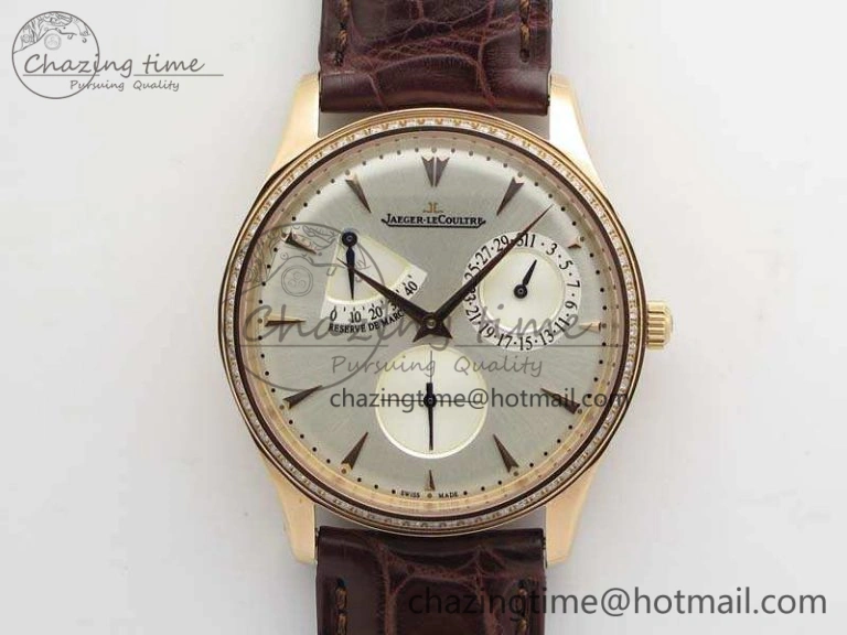 Master Ultra Thin Reserve de Marche RG 3AF Best Edition Silver Dial On Croc Leather Strap A HighQuality 7487