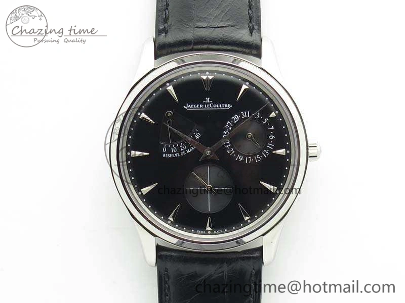 Breathable Master Ultra Thin Reserve de Marche SS 3AF Best Edition Black Dial On Black Leather Strap A 7499