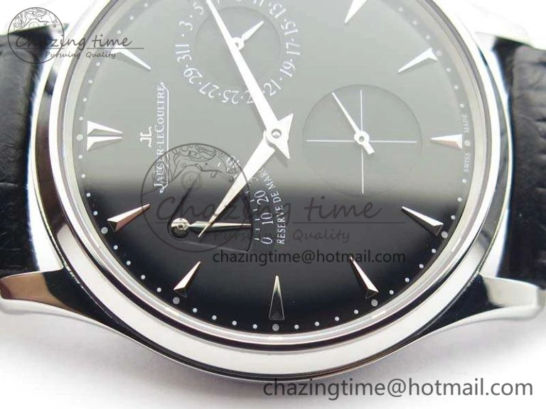 Breathable Master Ultra Thin Reserve de Marche SS 3AF Best Edition Black Dial On Black Leather Strap A 7499