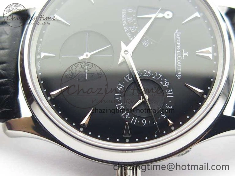 Breathable Master Ultra Thin Reserve de Marche SS 3AF Best Edition Black Dial On Black Leather Strap A 7499
