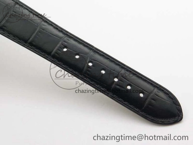 Breathable Master Ultra Thin Reserve de Marche SS 3AF Best Edition Black Dial On Black Leather Strap A 7499