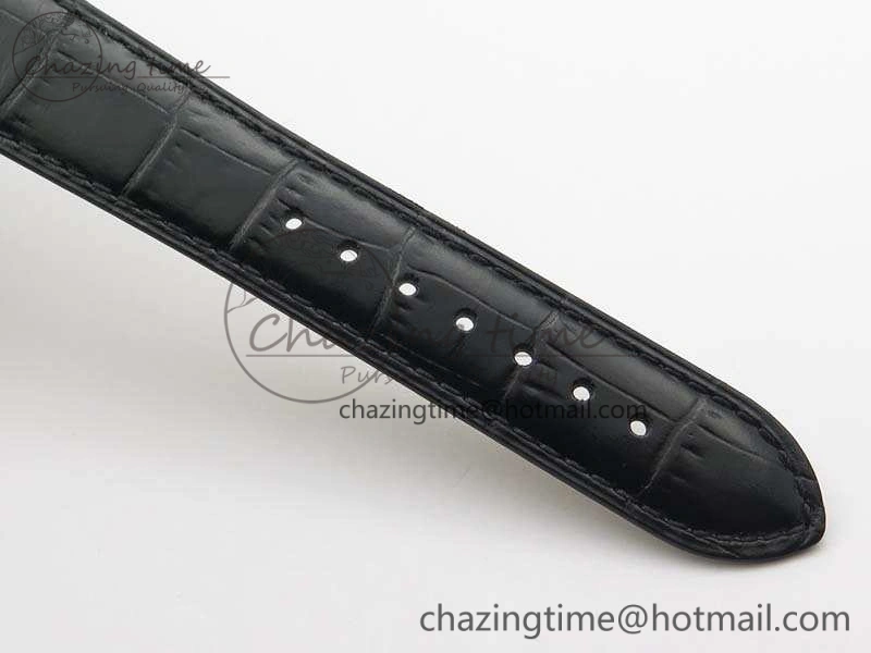 Breathable Master Ultra Thin Reserve de Marche SS 3AF Best Edition Black Dial On Black Leather Strap A 7499
