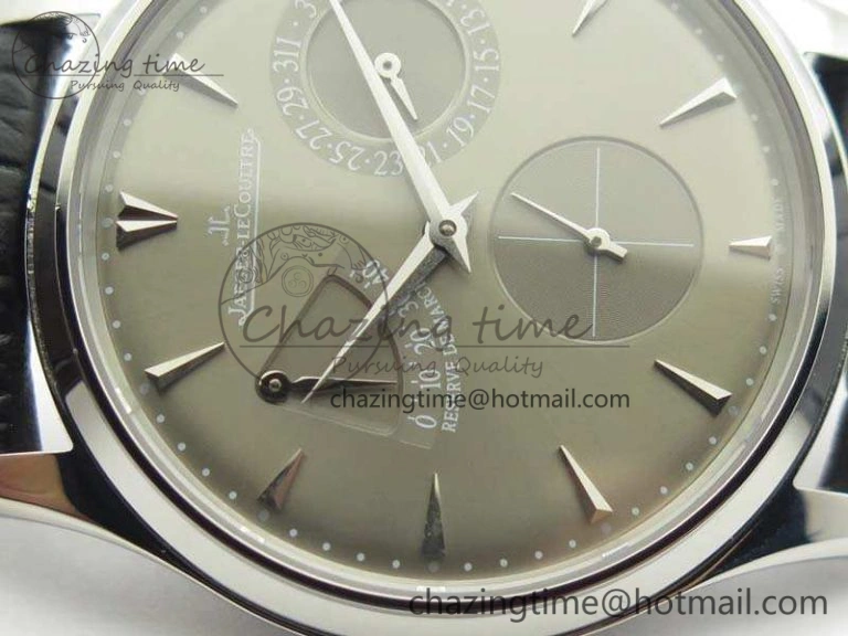 GoAnywhere Master Ultra Thin Reserve de Marche SS 3AF Best Edition Gray Dial On Black Leather Strap A 7490