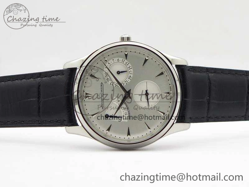Master Ultra Thin Reserve de Marche SS 3AF Best Edition White Dial On Black Leather Strap A ZipUp 7488