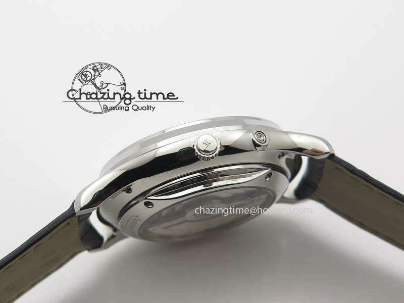 SoftTouch Master Ultra Thin Reserve de Marche SS ZF 1:1 Best Edition Black Dial On Black Leather Strap A 7497