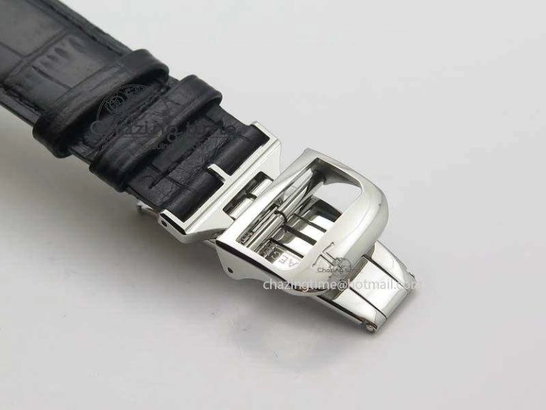SoftTouch Master Ultra Thin Reserve de Marche SS ZF 1:1 Best Edition Black Dial On Black Leather Strap A 7497