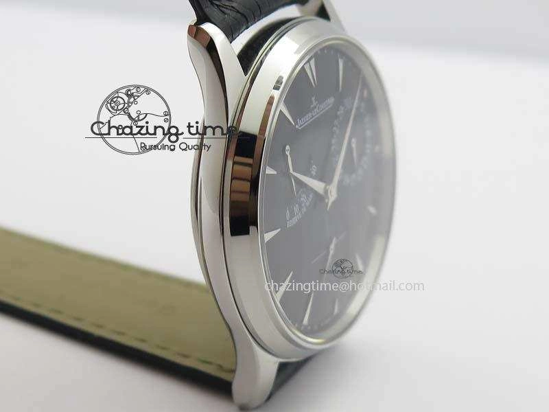 SoftTouch Master Ultra Thin Reserve de Marche SS ZF 1:1 Best Edition Black Dial On Black Leather Strap A 7497