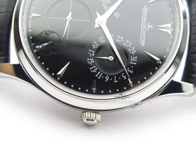 SoftTouch Master Ultra Thin Reserve de Marche SS ZF 1:1 Best Edition Black Dial On Black Leather Strap A 7497