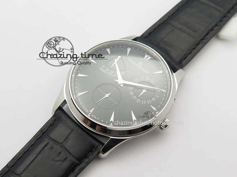 SoftTouch Master Ultra Thin Reserve de Marche SS ZF 1:1 Best Edition Black Dial On Black Leather Strap A 7497