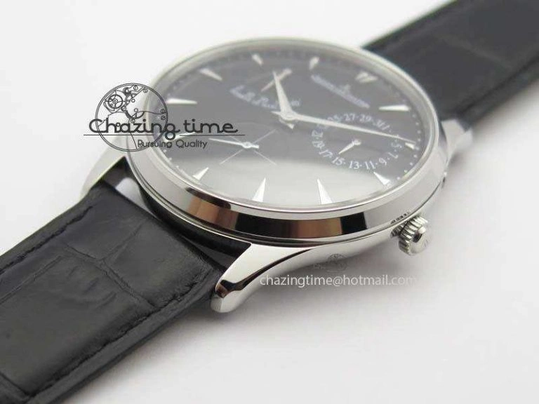 SoftTouch Master Ultra Thin Reserve de Marche SS ZF 1:1 Best Edition Black Dial On Black Leather Strap A 7497