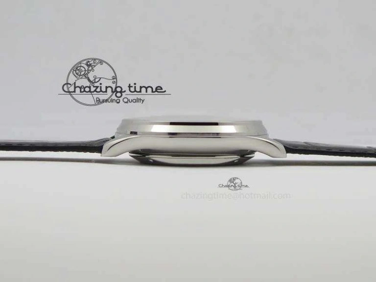SoftTouch Master Ultra Thin Reserve de Marche SS ZF 1:1 Best Edition Black Dial On Black Leather Strap A 7497