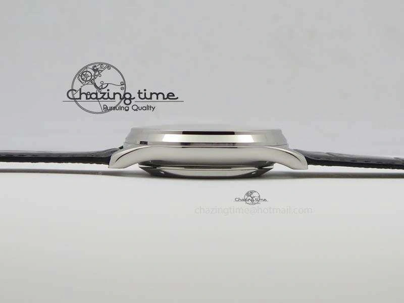 SoftTouch Master Ultra Thin Reserve de Marche SS ZF 1:1 Best Edition Black Dial On Black Leather Strap A 7497