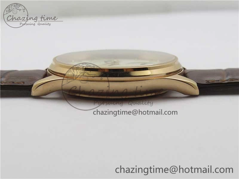 Master Ultra Thin Réserve de Marche RG ZF 1:1 Best Edition Cream Dial on Brown Leather Strap A938 V Flexible 7444