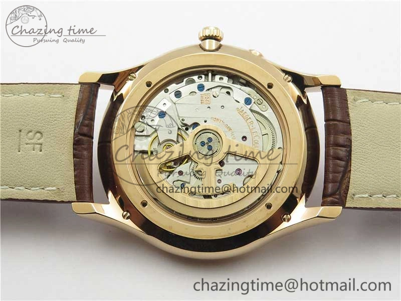 Master Ultra Thin Réserve de Marche RG ZF 1:1 Best Edition Cream Dial on Brown Leather Strap A938 V Flexible 7444