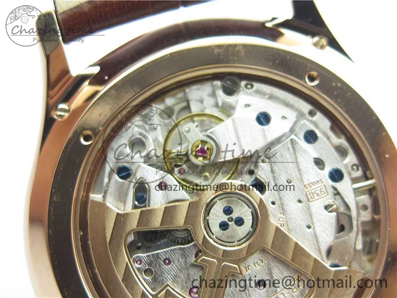 Master Ultra Thin Réserve de Marche RG ZF 1:1 Best Edition Cream Dial on Brown Leather Strap A938 V Flexible 7444