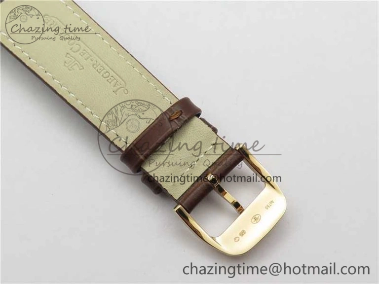 Master Ultra Thin Réserve de Marche RG ZF 1:1 Best Edition Cream Dial on Brown Leather Strap A938 V Flexible 7444