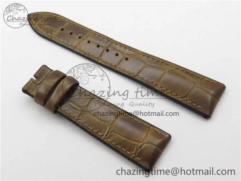 Master Ultra Thin Réserve de Marche RG ZF 1:1 Best Edition Cream Dial on Brown Leather Strap A938 V Flexible 7444
