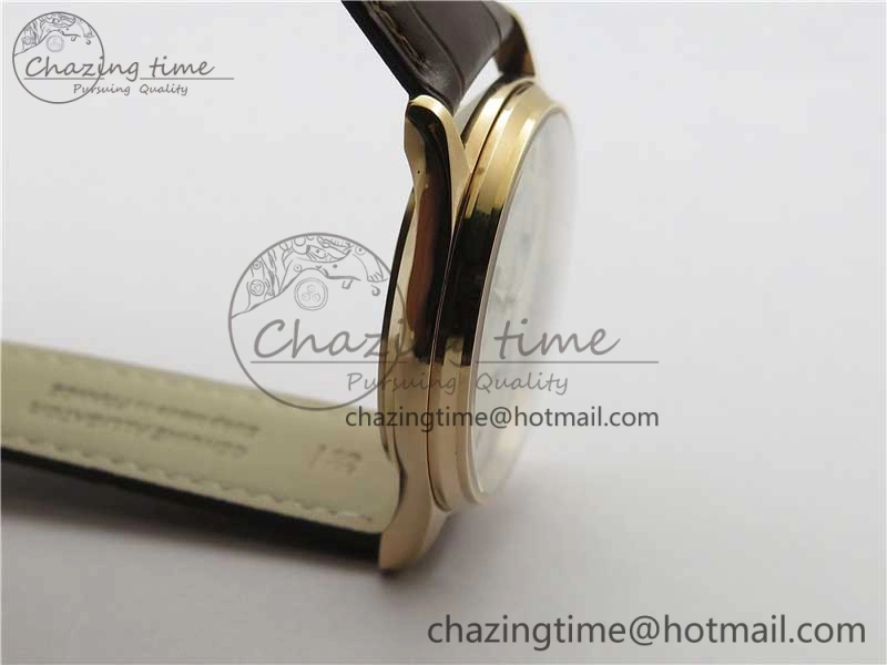 Master Ultra Thin Réserve de Marche RG ZF 1:1 Best Edition Cream Dial on Brown Leather Strap A938 V Flexible 7444