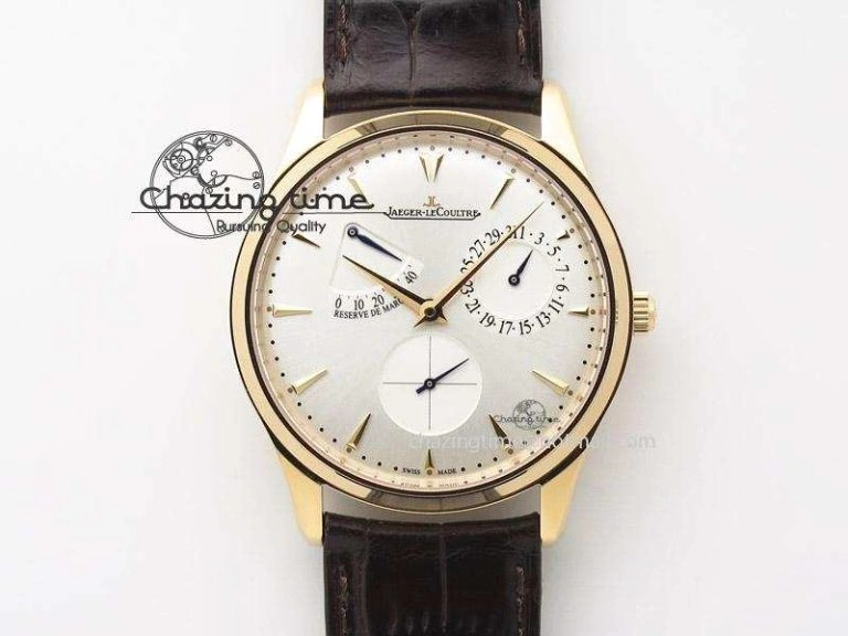 Master Ultra Thin Réserve de Marche RG ZF Best Edition Silver Dial On Brown Leather Strap A Supportive 7508