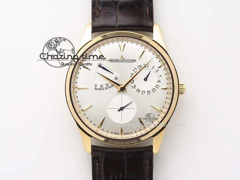 Master Ultra Thin Réserve de Marche RG ZF Best Edition Silver Dial On Brown Leather Strap A Supportive 7508