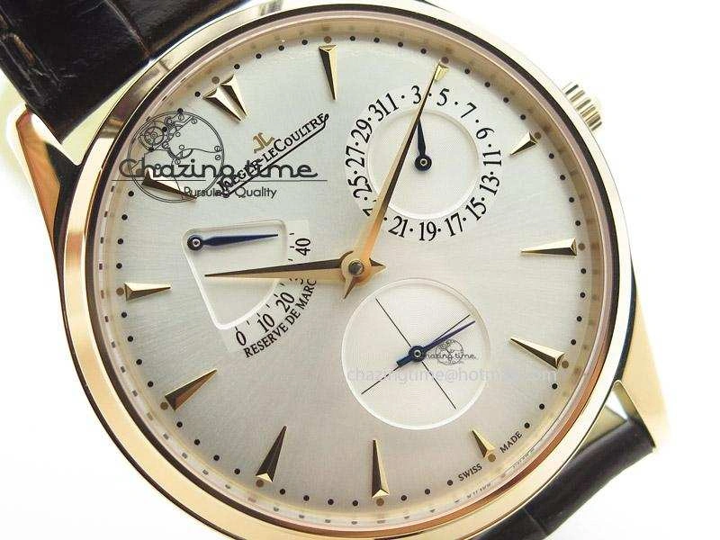 Master Ultra Thin Réserve de Marche RG ZF Best Edition Silver Dial On Brown Leather Strap A Supportive 7508