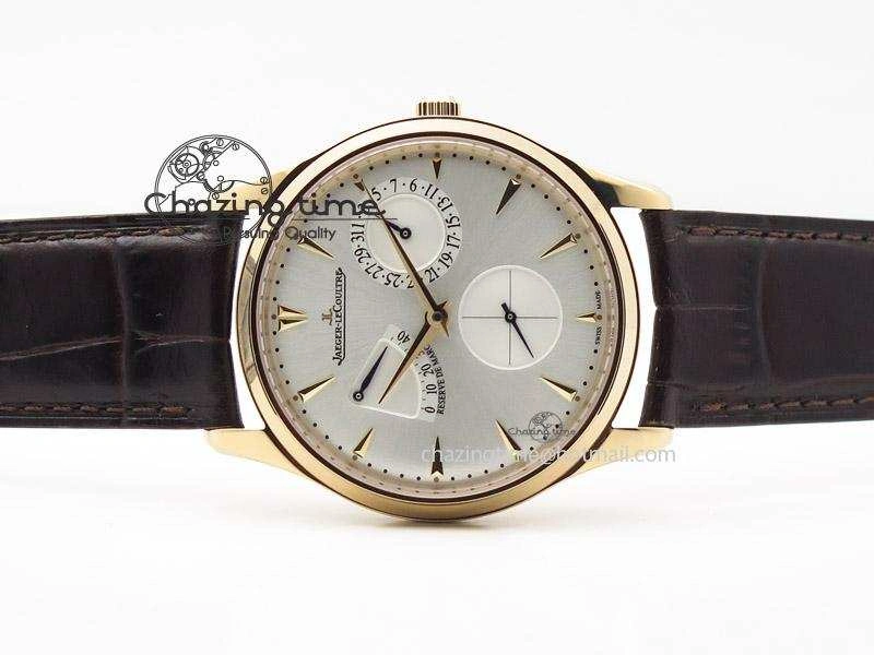 Master Ultra Thin Réserve de Marche RG ZF Best Edition Silver Dial On Brown Leather Strap A Supportive 7508