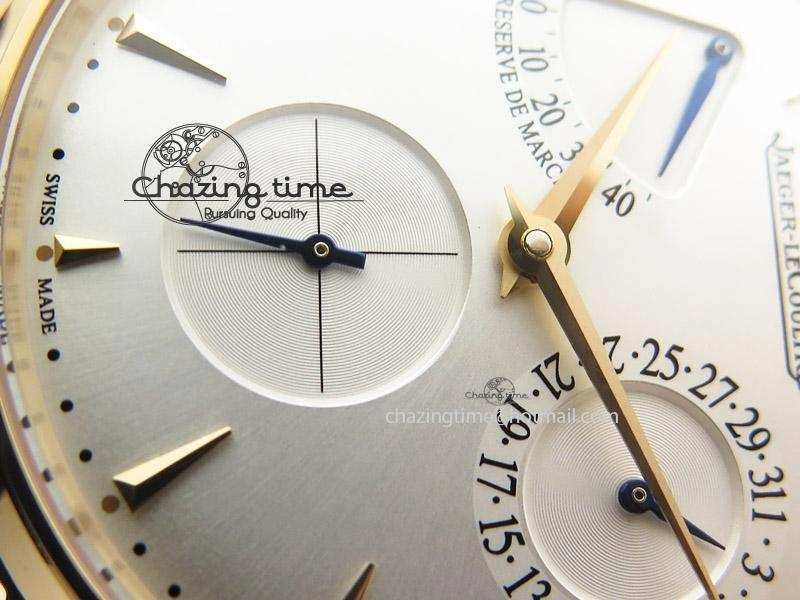 Master Ultra Thin Réserve de Marche RG ZF Best Edition Silver Dial On Brown Leather Strap A Supportive 7508