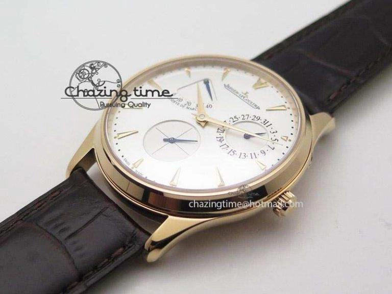 Master Ultra Thin Réserve de Marche RG ZF Best Edition Silver Dial On Brown Leather Strap A Supportive 7508