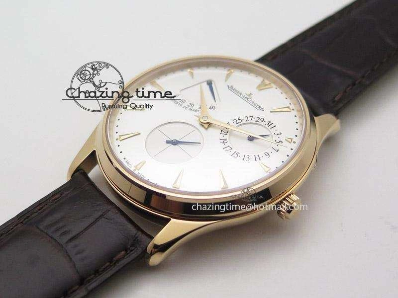 Master Ultra Thin Réserve de Marche RG ZF Best Edition Silver Dial On Brown Leather Strap A Supportive 7508