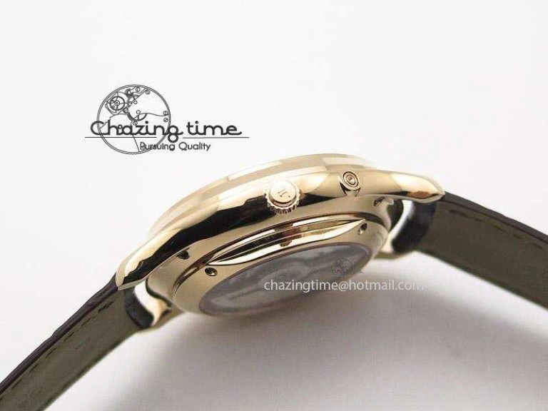 Master Ultra Thin Réserve de Marche RG ZF Best Edition Silver Dial On Brown Leather Strap A Supportive 7508