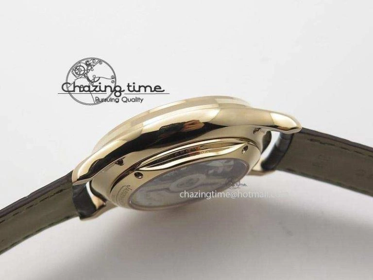 Master Ultra Thin Réserve de Marche RG ZF Best Edition Silver Dial On Brown Leather Strap A Supportive 7508