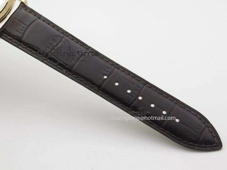 Master Ultra Thin Réserve de Marche RG ZF Best Edition Silver Dial On Brown Leather Strap A Supportive 7508