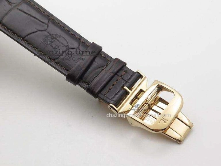 Master Ultra Thin Réserve de Marche RG ZF Best Edition Silver Dial On Brown Leather Strap A Supportive 7508