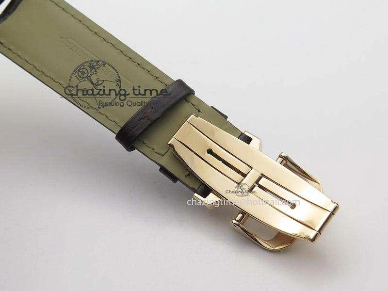 Master Ultra Thin Réserve de Marche RG ZF Best Edition Silver Dial On Brown Leather Strap A Supportive 7508