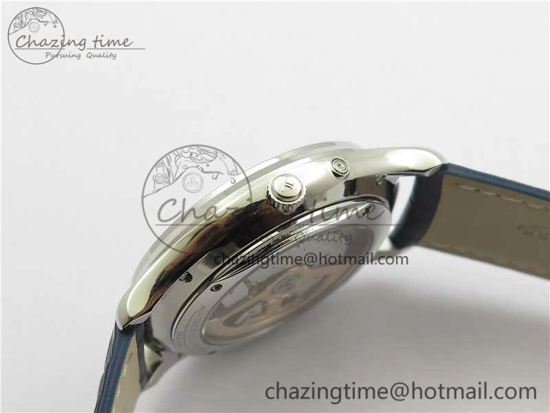 Functional Master Ultra Thin Réserve de Marche SS ZF 1:1 Best Edition Blue Dial on Blue Leather Strap A938 V 7445
